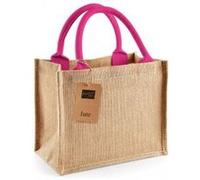 Westford Mill - Sac en jute (6 litres) (Lot de 2) (Taille unique) (Naturel/Fuchsia) - UTBC4155 Naturel/Fuchsia G