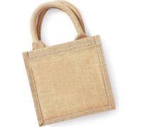 Westford Mill Sac en jute / Mini sac cadeau en jute, 6 litres (2 pièces/paquet) BC4155 (Taille unique) (Nature)