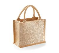 Westford Mill - Petit sac shopping en toile de jute pailleté W431