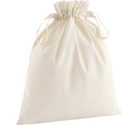 Westford Mill Sachet avec cordon, coton (2 pièces/paquet) BC4374 (L) (Naturel)