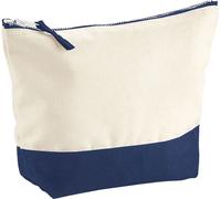 Westford Mill - Trousse de toilette, Canvas BC5686 (L) (Naturel/bleu marine)