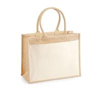 Westford Mill W427 Sac de courses en jute avec poche en coton