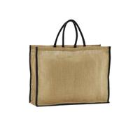 Westford Sac fourre-tout en jute amidonné naturel pour homme et femme Taille unique, naturel/noir, 42.5 x 55.5 x 21 cm