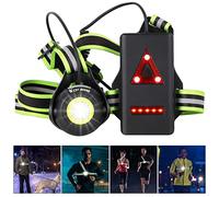 WESTGIRL Lumière de course, angle d'éclairage réglable à 90 °, 500 lumens, rechargeable par USB, étanche, lampe de course, lumière de sécurité, lumières légères pour le jogging, la randonnée, le