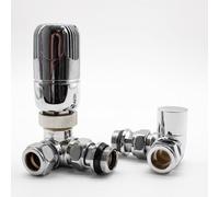 Westherm Classic Lot de 2 valves thermostatiques pour radiateur Chromé 15 mm