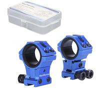 WestHunter Optics Adjustable Height Dovetail Scope Rings, 1 inch 30 mm Precision Scope Mount | Blue