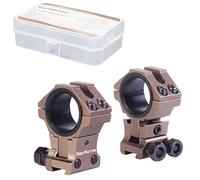 WestHunter Optics Adjustable Height Dovetail Scope Rings, 1 inch 30 mm Precision Scope Mount | Brown