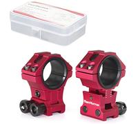 WestHunter Optics Adjustable Height Dovetail Scope Rings, 1 inch 30 mm Precision Scope Mount | Red