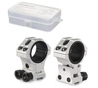 WestHunter Optics Adjustable Height Dovetail Scope Rings, 1 inch 30 mm Precision Scope Mount | Silver
