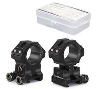 WestHunter Optics Adjustable Height Picatinny Scope Rings, 1 inch 30 mm Precision Scope Mount | Black
