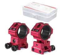 WestHunter Optics Adjustable Height Picatinny Scope Rings, 1 inch 30 mm Precision Scope Mount | Red
