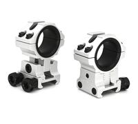 WestHunter Optics Adjustable Height Picatinny Scope Rings, 1 inch 30 mm Precision Scope Mount | Silver