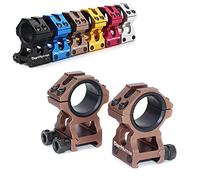 WestHunter Optics Picatinny Scope Rings, 1 inch 30 mm Tactical Precision Scope Mount | High Profile, Brown