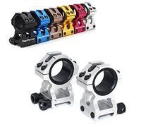 WestHunter Optics Picatinny Scope Rings, 1 inch 30 mm Tactical Precision Scope Mount | High Profile, Silver