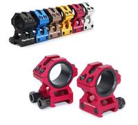 WestHunter Optics Picatinny Scope Rings, 1 inch 30 mm Tactical Precision Scope Mount | Low Profile, Red