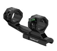 WestHunter Optics Precision Cantilever Picatinny Scope Mount, 30 mm Tube Offset Dual Ring Lightweight One-Piece Riflescope Mount - Niveau à bulles, noir