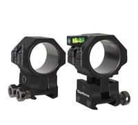 WestHunter Optics Precision Picatinny Scope Rings, 34 mm Tube Adjustable Height Scope Mount with Bubble Level, 30 mm & 25.4 Adapter | Black