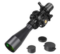 WestHunter Optics WHT 6-24X44 SFIR FFP Compact Scope, 1/10 Mil First Focal Plane Red Illumination Etched Glass Reticle, 30mm Tube Precision Scope Sight, with Picatinny Mount