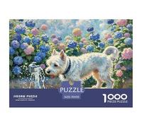 Westie 1000 Pièces Jigsaw Puzzle Animal de Compagnie Chien À Partir De 14 Ans Artistique Cadeaux Défi Jouets 70x50cm/1000pcs