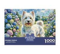 Westie 1000 Pièces Jigsaw Puzzle Animal de Compagnie Chien À Partir De 14 Ans Classiques Cadeaux Qualité Supérieure Jouets 38x26cm/1000pcs