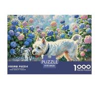 Westie 1000 Pièces Jigsaw Puzzle Animal de Compagnie Chien Famille Classiques Jeu Éduchatif Défi Jouets 38x26cm/1000pcs