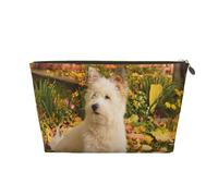 Westie Automne West Highland White Terrier Chiens, Trousse de Maquillage Trousse à cosmétiques Trousse de Toilette de Voyage Portable Pochette de Toilette