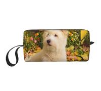 Westie Automne West Highland White Terrier Chiens, Trousse de Maquillage Trousse à cosmétiques Trousse de Toilette de Voyage Portable Pochette de Maquillage