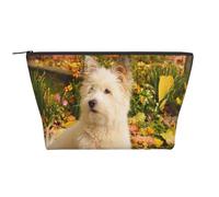 Westie Automne West Highland White Terrier Chiens, Trousse de Toilette Trousse de Maquillage Sac à cosmétiques Trousse de Toilette de Voyage Portable