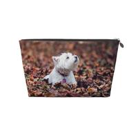Westie Bokeh Chiens West Highland White Terrier, Trousse de Toilette Trousse de Maquillage Sac à cosmétiques Trousse de Toilette de Voyage Portable