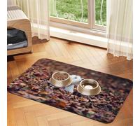 Westie Bokeh West Highland White Terrier Chiens,Tapis d'alimentation pour Animaux de Compagnie, Sets de Table en Cuir PU pour Chats et Chiens,30x45cm