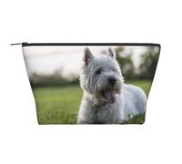 Westie Lawn Chiens West Highland White Terrier, Trousse de Toilette Trousse de Maquillage Sac à cosmétiques Trousse de Toilette de Voyage Portable