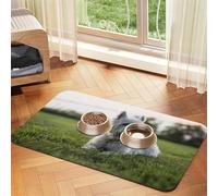 Westie Lawn West Highland White Terrier Chiens,Tapis d'alimentation pour Animaux de Compagnie, Sets de Table en Cuir PU pour Chats et Chiens,40x60cm