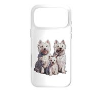 Westie Puppy Family Sketch Dessin Art Coque pour iPhone 17 Pro Max