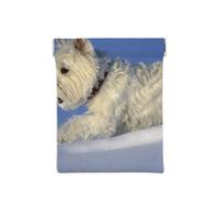 Westie Winter West Highland White Terrier Chiens, Sac de Rangement pour Femmes, Portefeuille supérieur à Presser, Petit Porte-Monnaie, Pochette de Changement