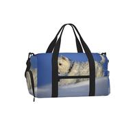 Westie Winter West Highland White Terrier Chiens,Sac de Sport bandoulière à Main, Sac de Voyage Grande capacité pour Femmes et Hommes