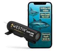 Westin Underwater Explore Camera 28 g - Accessoires de pêche pour la pêche à la Carpe, caméra de Trail avec Full HD 1080p, étanche 200 m, Couleurs Vives, Batterie 1 h 25 Min