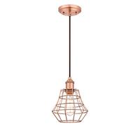 Suspension Nathan Cuivre brossé Cage carré 1 Ampoule Westinghouse