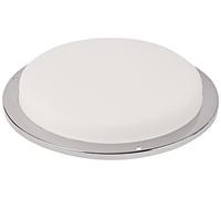 Westinghouse 8704140 Abat-jour tambour opale mate avec bande Verre blanc