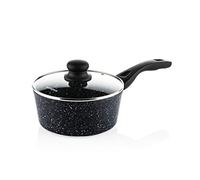 Westinghouse Black Marble Casserole Ø18 cm, Avec Couvercle, Compatible Induction et Tous Feux, Sans PFOA, Antiadhésive, Compatible Lave-Vaisselle
