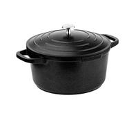 Westinghouse Cocotte avec couvercle, 22,9 cm, noir, fonte d'aluminium, accessoires de cuisine