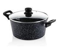 Westinghouse faitout induction - 24cm casserole tout feux avec couvercle - marbre noir noir