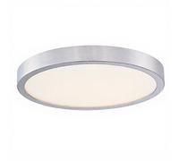 Westinghouse FLAT Plafonnier LED intégré 21 W, blanc chaud 3000 K, nickel brossé, 29 cm