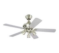 Westinghouse Ventilateur de plafond Kingston 105 cm, lampe intégrée GU10, aluminium brossé