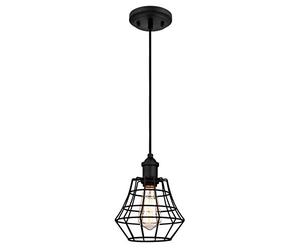 Westinghouse Lighting 6105340 Suspension cage angulaire E27 Acier Noir mat