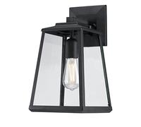 Westinghouse Lighting 61148 Applique murale d'extérieur Ashdale à une lampe moderne, finition en noir texturé avec verre transparent