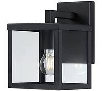 Applique murale Queensland Noir mat Laterne murale Extérieur 1 Ampoule E27