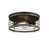 Westinghouse Lighting 6125040 Indoor Lighting, Bois, Matte Black with Barnwood Highlights