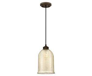 Westinghouse Lighting 6328640 63286 Luminaire suspendu d'intérieur à une lampe, finition bronze huilé avec verre miroir antique