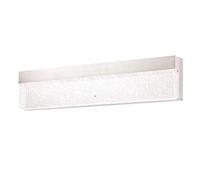 Westinghouse Lighting 65768 Luminaire mural LED d'intérieur Cava II de 25 watts à une lampe, finition nickel brossé avec verre bullé