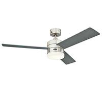 Westinghouse Lighting 7205440 Alta Vista, Ventilateur de Plafond avec Lampe intégrée Métal, Intégré, 17 W, Acier Inoxydable